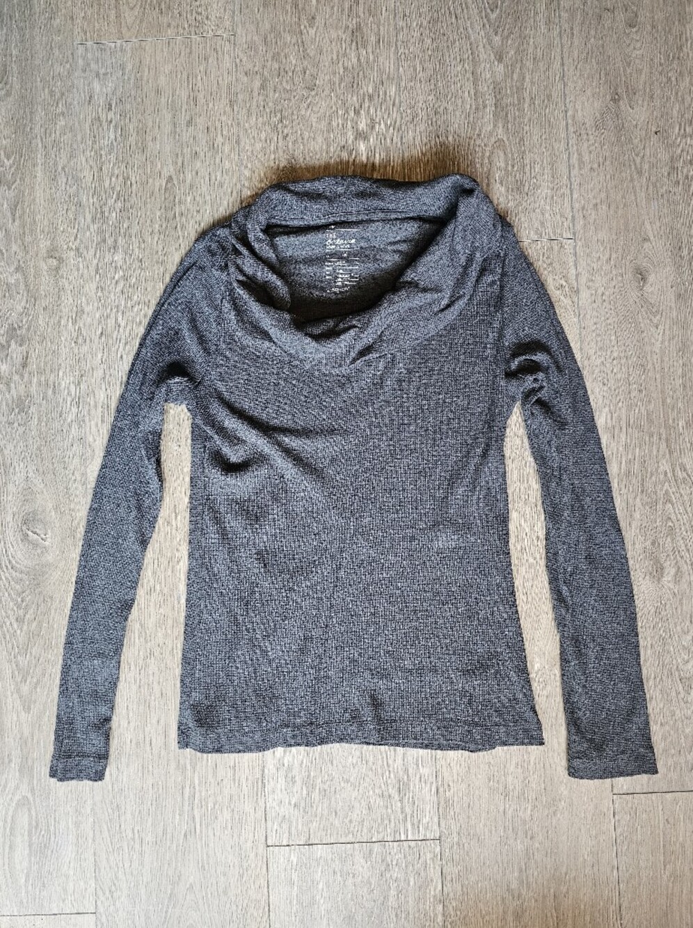 GAP Women's Charcoal Gray Cowl Neck Long Sleeve Top
